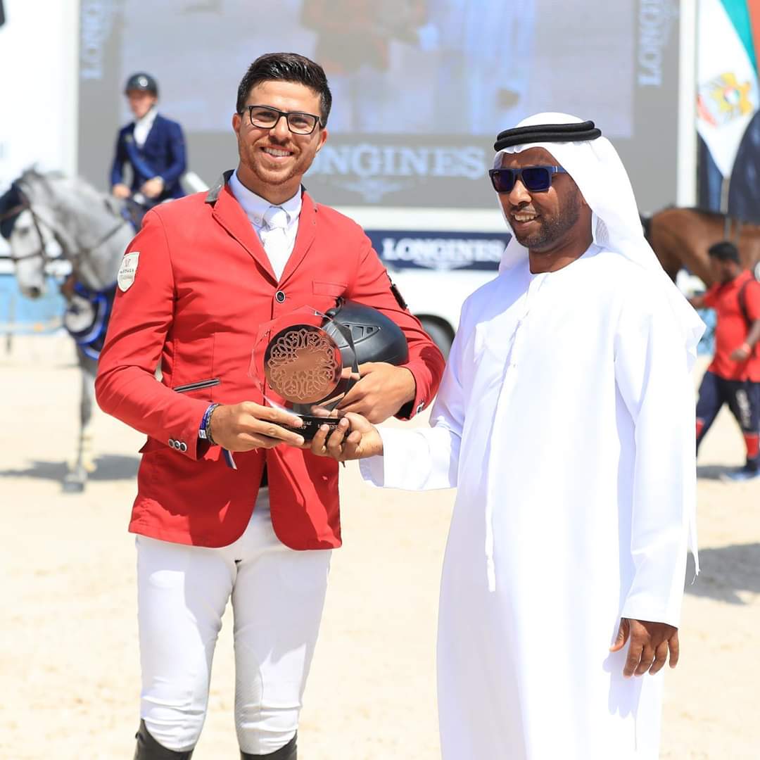 منصور ثالثا في منافسات كأس رئيس الدولة لقفز الحواجز في ابو ظبي‎
