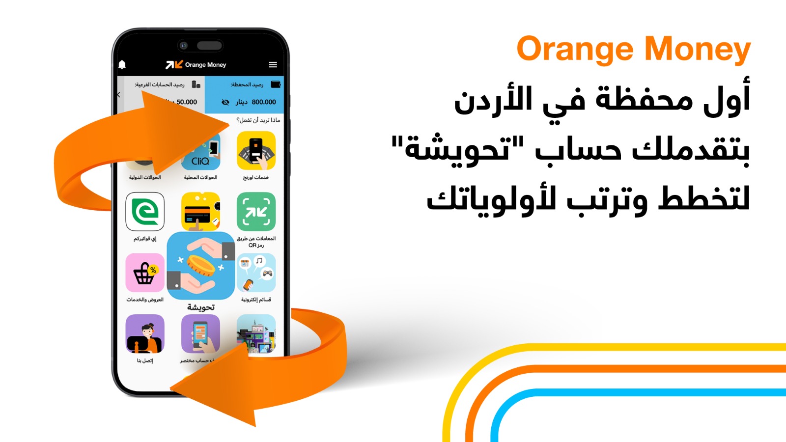 أورنج الأردن تطلق حساب 《تحويشة》 عبر محفظة Orange Money لتعزيز ثقافة الادخار