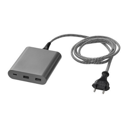 ايكيا تسحب شاحن ÅSKSTORM 40W USB اللون الرمادي الداكن